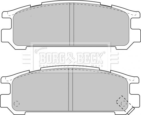 BORG & BECK Комплект тормозных колодок, дисковый тормоз BBP1508